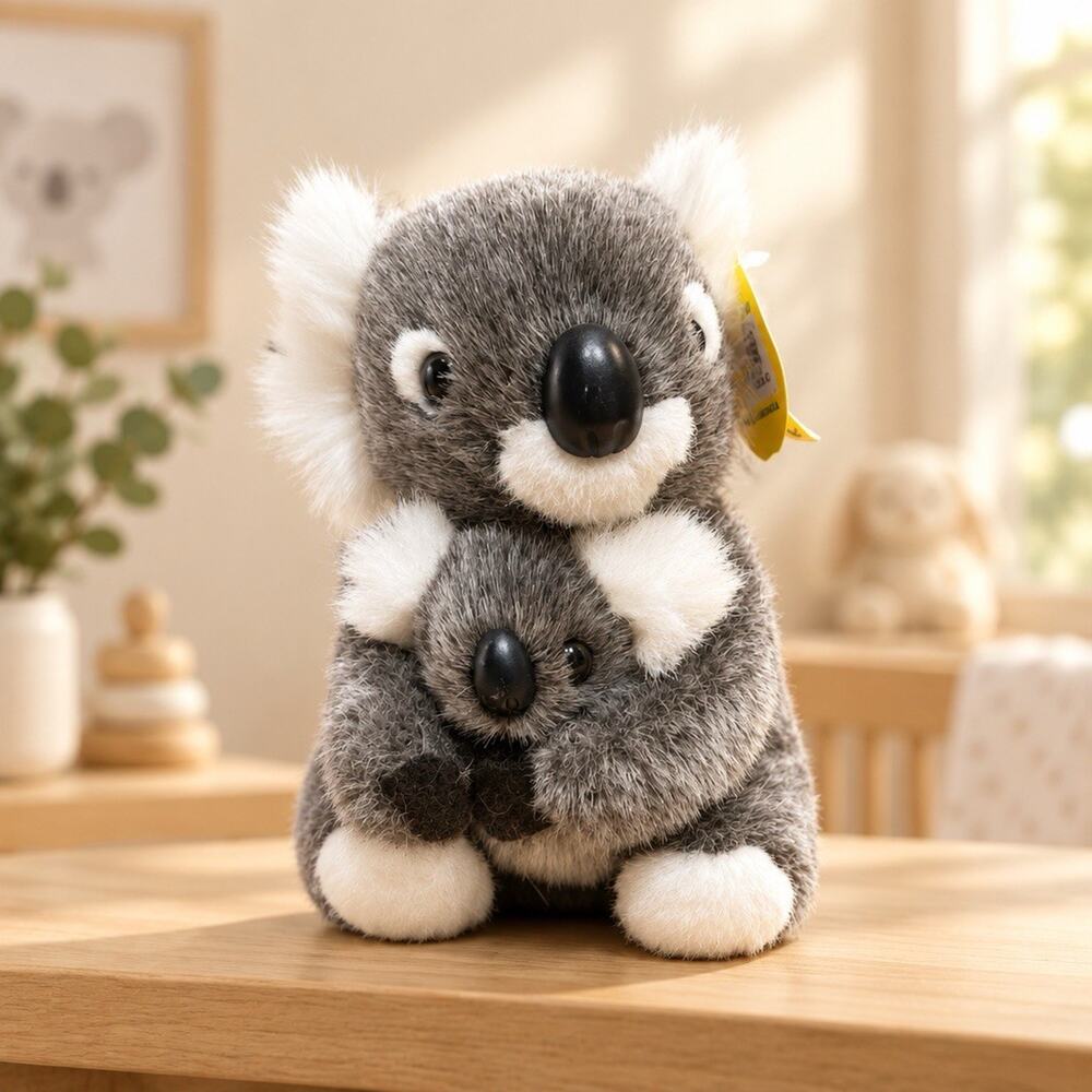 Vintage Uniring Australia Koala Soft Plush Toy with A Baby Koala 9” New